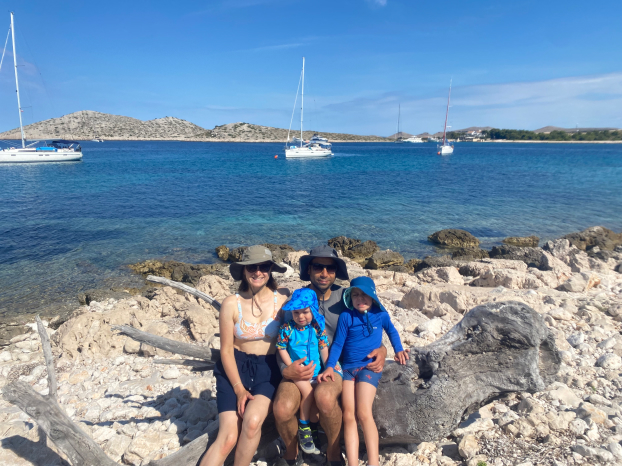 Family in Kornati National Park, Croatia